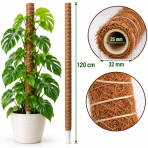Kokosová tyč – opora pre popínavé rastliny 120 cm × 32 mm × 25 mm